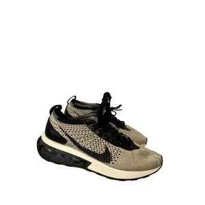 Nike Womens Air Max Flyknit Racer Size 7 Beige Black Pink Sneakers